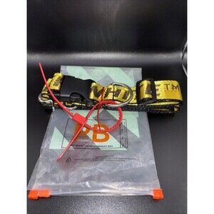 $282 Off-White Men's Yellow Industrial Logo Buckle Woven Belt One Size